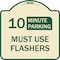 Signmission Must Use Flashers Choose Your Limit Minute Parking Heavy-Gauge Alum Sign, 18" x 18", TG-1818-23867 A-DES-TG-1818-23867 - alternate 1